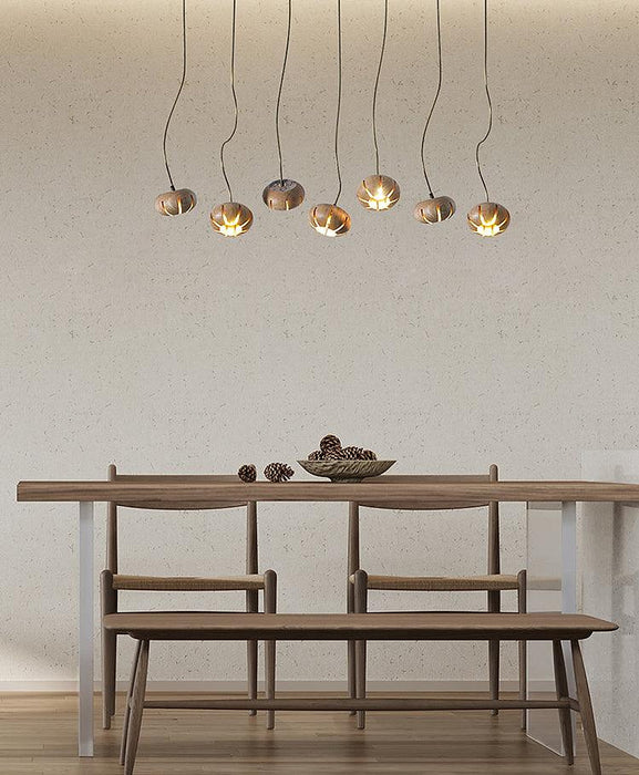 Wooden Petal Kitchen Island Pendant Light-DWHOME