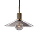 Quentin Knurled Brass Loft Pendant Light (Brass | Black) - DWHOME