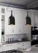 Kemi loft minimalist monochrome pendant light with strap handle - DWHOME