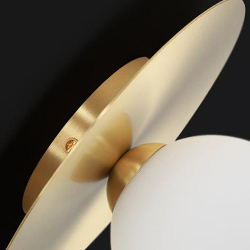 Rund Brass Plate Frosted Glass Mid Century Modern Wall Light / Ceiling Light-DWHOME