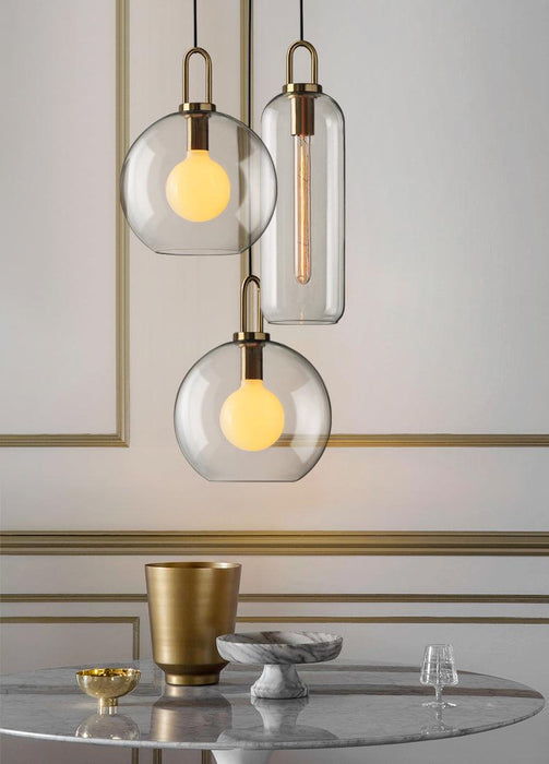 Yayoi Glass Globe Brass Fitting Pendant Light - DWHOME