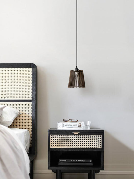Kaho Wooden Shade Japandi Pendant Light - DWHOME
