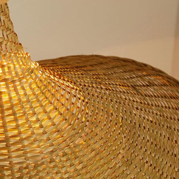 Panama Rattan Wicker Bamboo Pendant Light - DWHOME