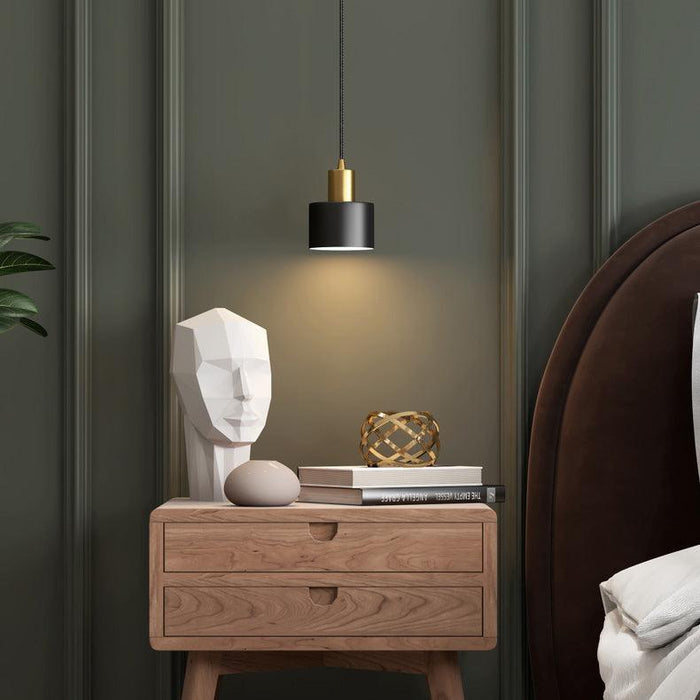 Raffles two tone black and brass pendant light - DWHOME