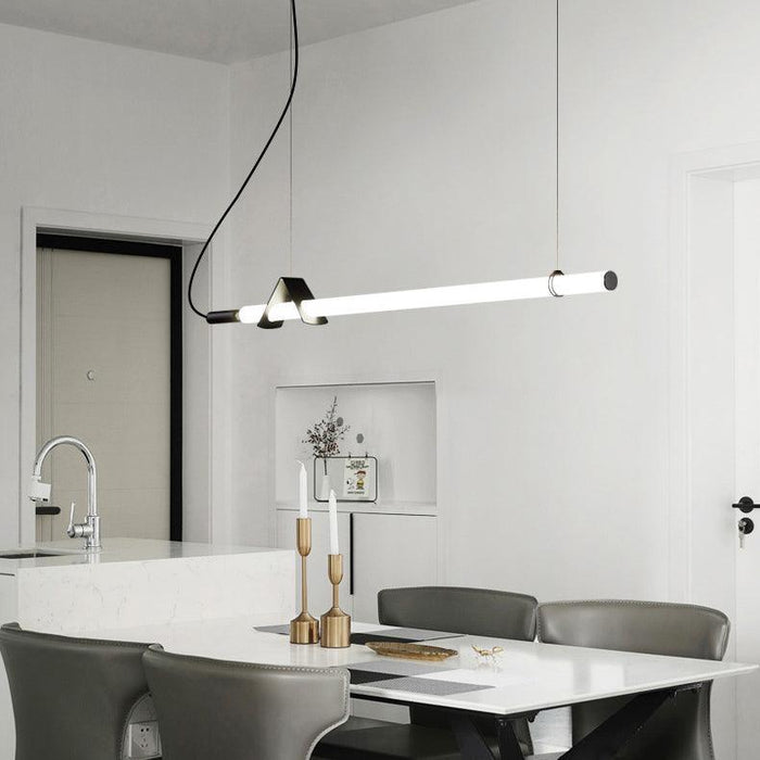Sasaki Minimalist Linear Suspension Pendant Light - DWHOME