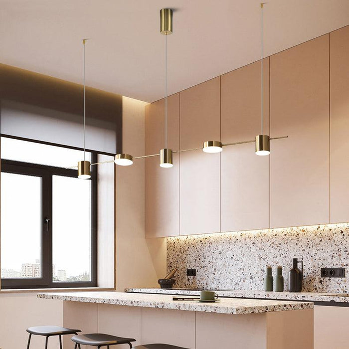Nori Minimalist Brass Pendant Light Chandelier - DWHOME