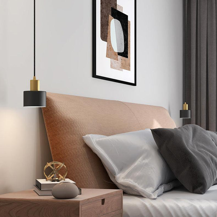 Raffles two tone black and brass pendant light - DWHOME