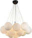 LED Modern Multi-sphere Decorative Milky White Glass Pendant Light - DWHOME