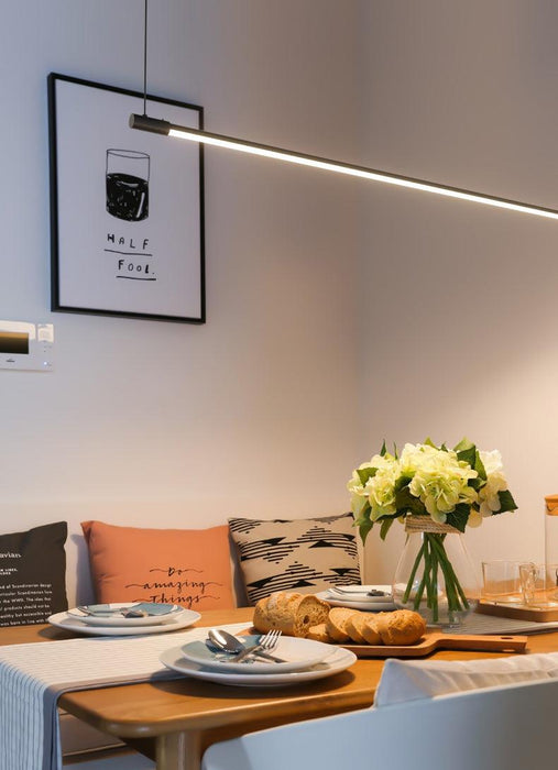 Linea minimalist strip line pendant light - DWHOME