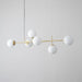 Olive Tree 5 Head Branch Milky Glass Kitchen Island Pendant Light - DWHOME