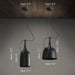 Kemi loft minimalist monochrome pendant light with strap handle - DWHOME