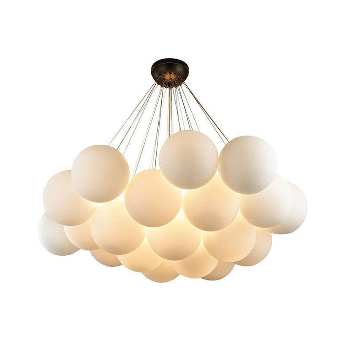 LED Modern Multi-sphere Decorative Milky White Glass Pendant Light - DWHOME