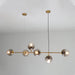 Olive Tree 6 Head Branch Tinted Glass Kitchen Island Pendant Light - DWHOME