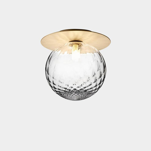 Rund Art Deco Glimmer Glass Wall Light / Ceiling Light - DWHOME