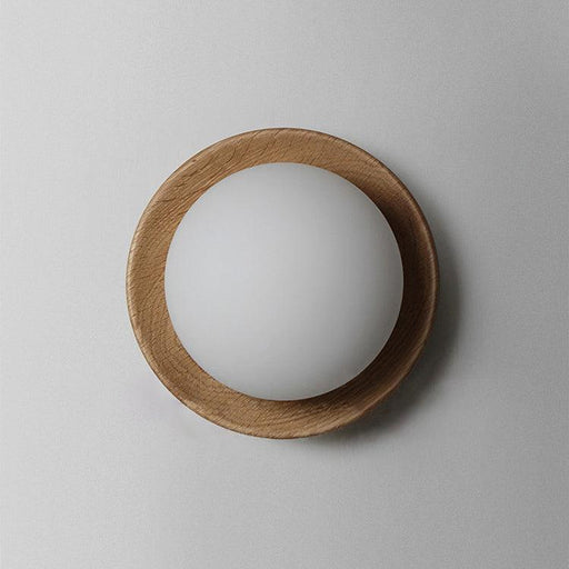 Kato Wooden Plate Japandi Wall Light-DWHOME