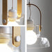 Skandi Clear Glass Wooden Look Pendant Light - DWHOME