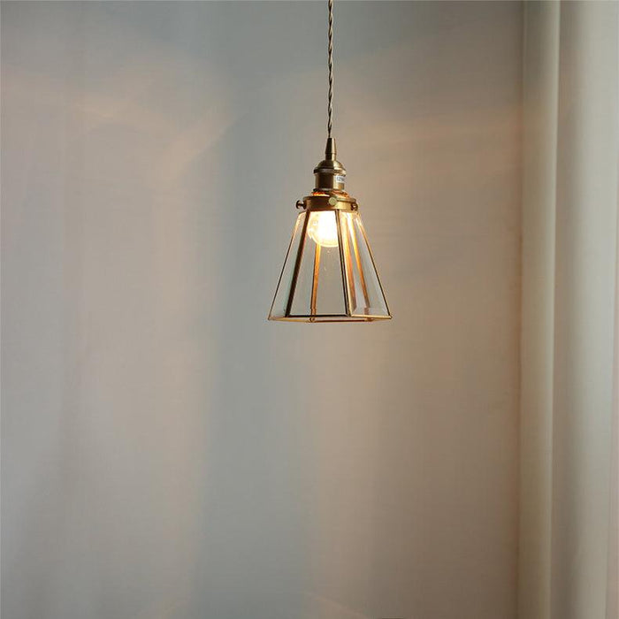 Lanterna brass frame glass pendant light - DWHOME