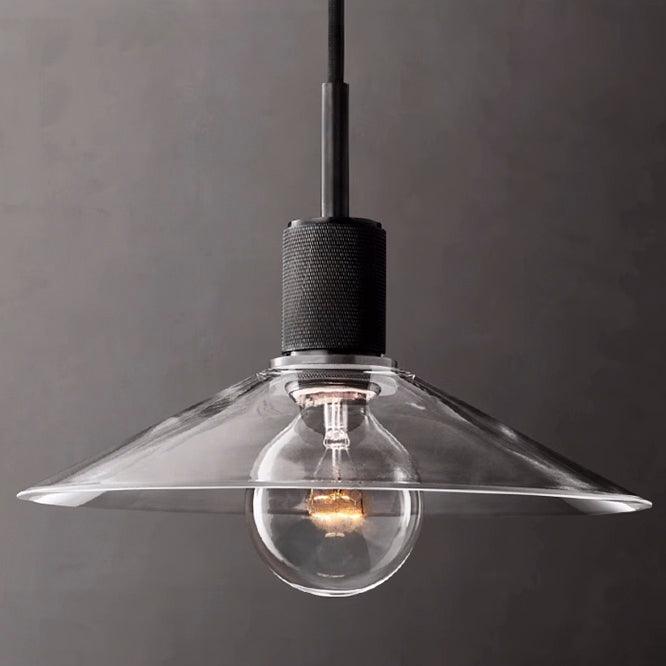 Quentin Knurled Brass Loft Pendant Light (Brass | Black) - DWHOME