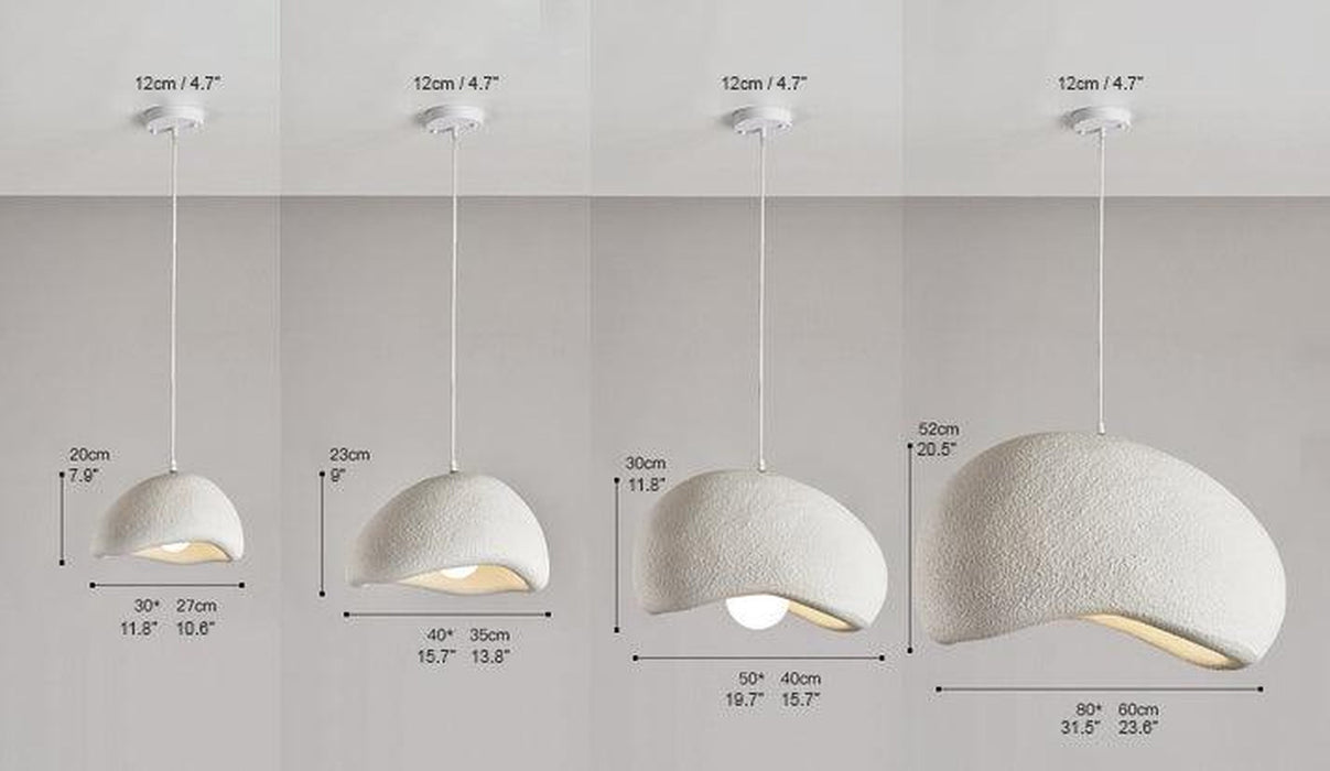 Stucco textured pebble stone plaster pendant light-DWHOME