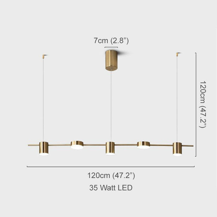 Nori Minimalist Brass Pendant Light Chandelier - DWHOME