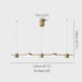 Nori Minimalist Brass Pendant Light Chandelier - DWHOME