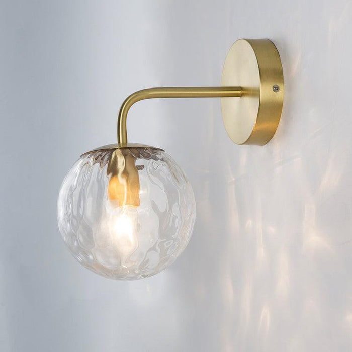 Pomelo Mid century modern Glass Ball Brass Wall Light - DWHOME