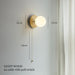 Odesa Wooden Plate Minimalist Line Wall Light-DWHOME