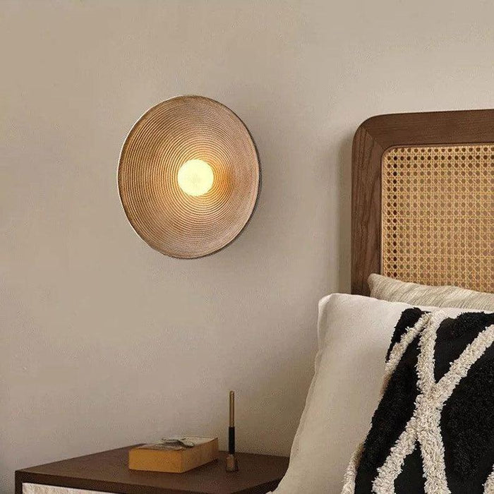 Longleaf Wooden Plate Simple and Elegant Wall Light - DWHOME
