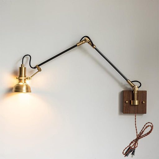 Mill House Long Arm Brass Wall Light-DWHOME
