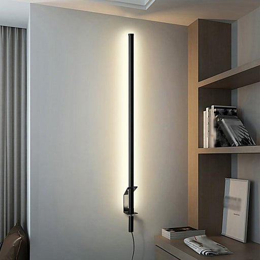 Sasaki Minimalist Line LED Wall Light With Wall Plug-DWHOME
