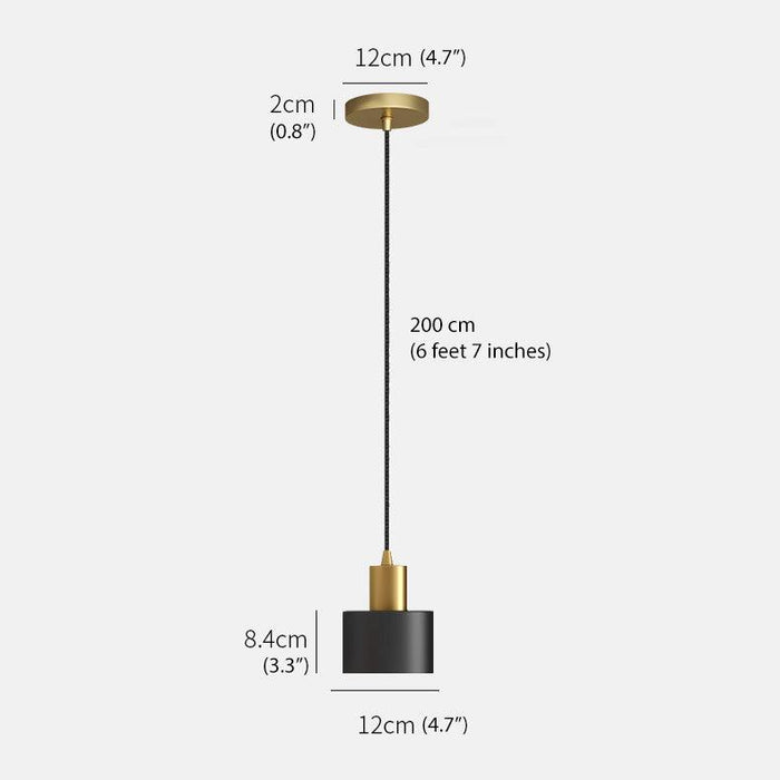 Raffles two tone black and brass pendant light - DWHOME