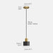 Raffles two tone black and brass pendant light - DWHOME