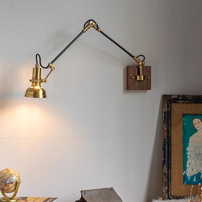 Mill House Long Arm Brass Wall Light-DWHOME