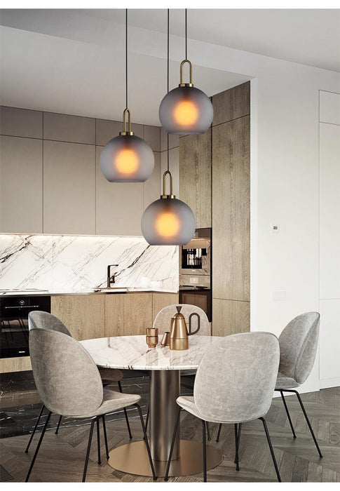 Yayoi Glass Globe Brass Fitting Pendant Light - DWHOME