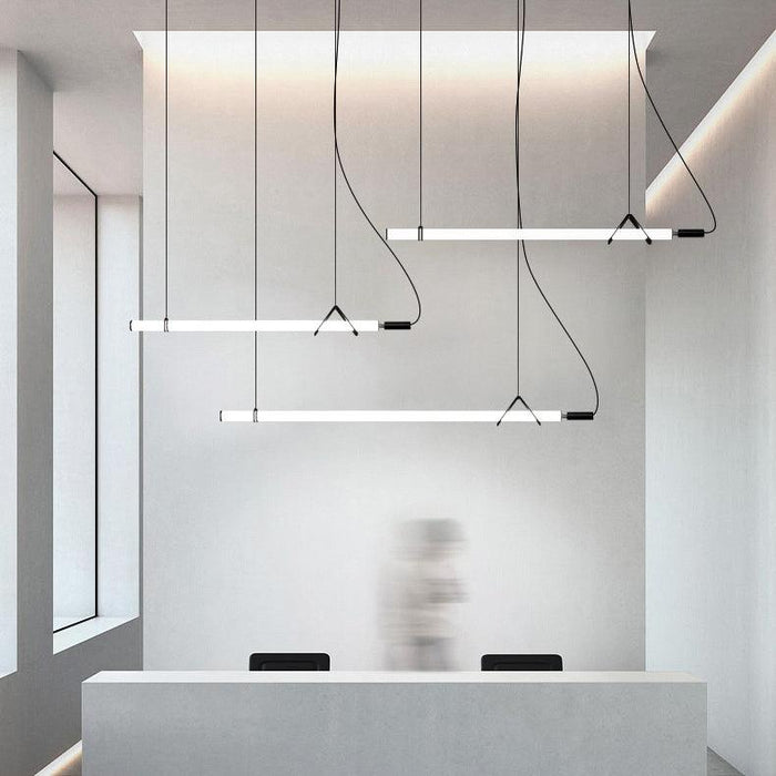 Sasaki Minimalist Linear Suspension Pendant Light - DWHOME