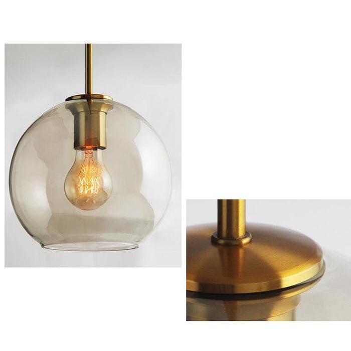 Millow Glass Shade Brass Fitting Pendant Light - DWHOME