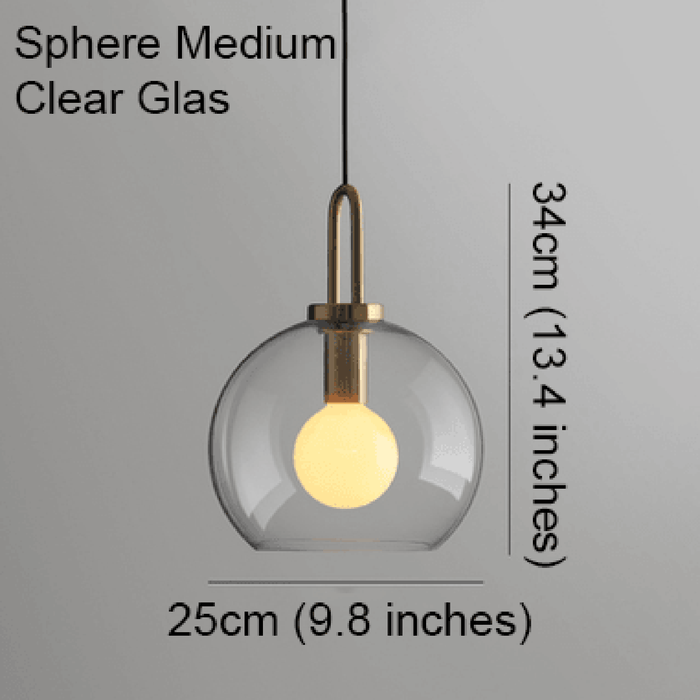 Lustre en verre Yayoi avec douille en laiton - DWHOME