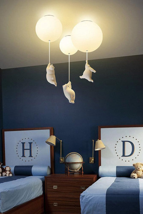 The Flying Bears Children Nursery Ceiling Light - DWHOME