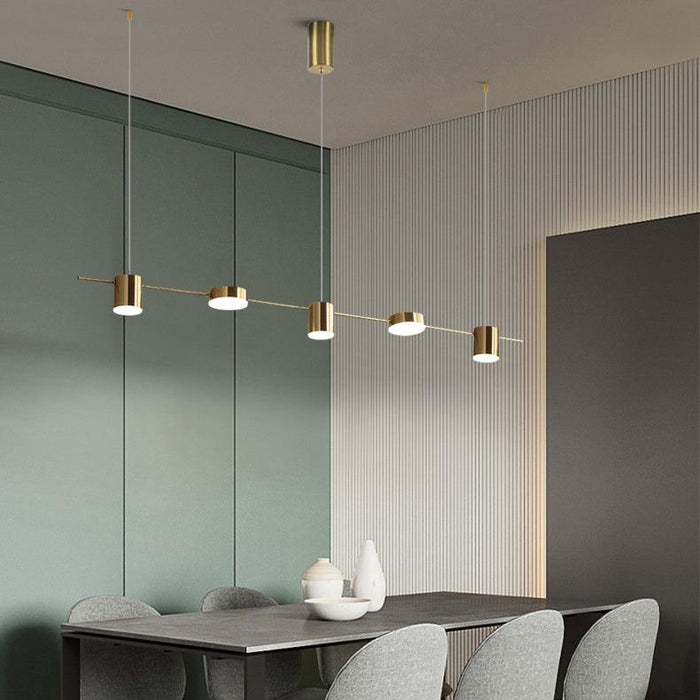 Nori Minimalist Brass Pendant Light Chandelier - DWHOME
