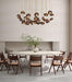 Wooden Petal Round Cluster Pendant Light - DWHOME