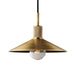 Quentin Knurled Brass Loft Pendant Light (Brass | Black) - DWHOME