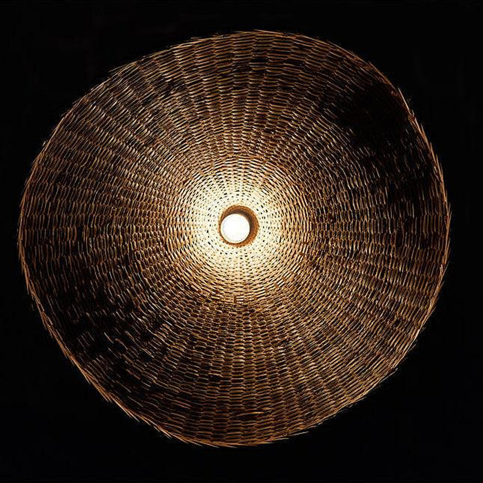 Panama Rattan Wicker Bamboo Pendant Light-DWHOME