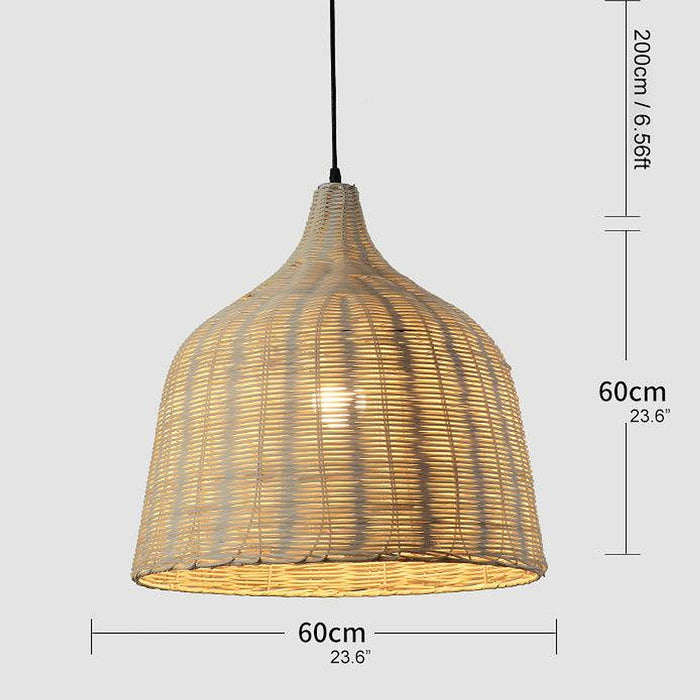 "Lampe suspendue en rotin et bambou tressé La playa - DWHOME"