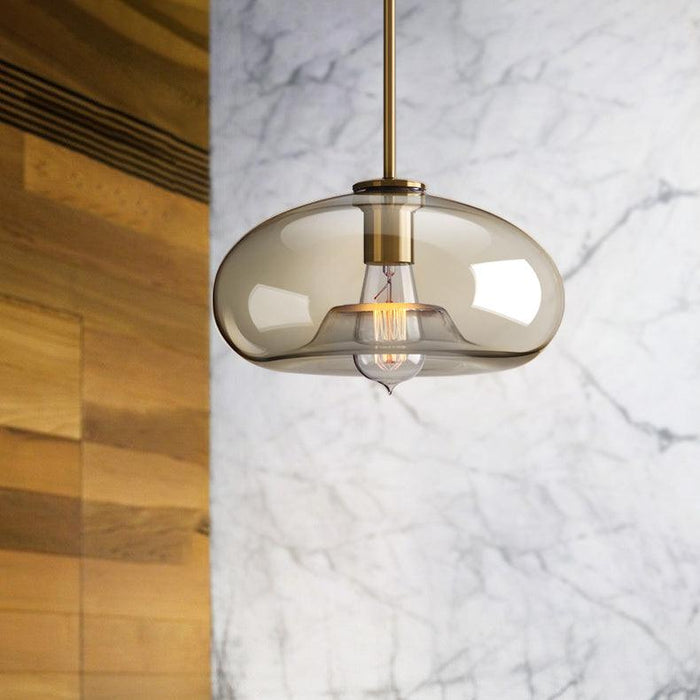 Millow Glass Shade Brass Fitting Pendant Light - DWHOME