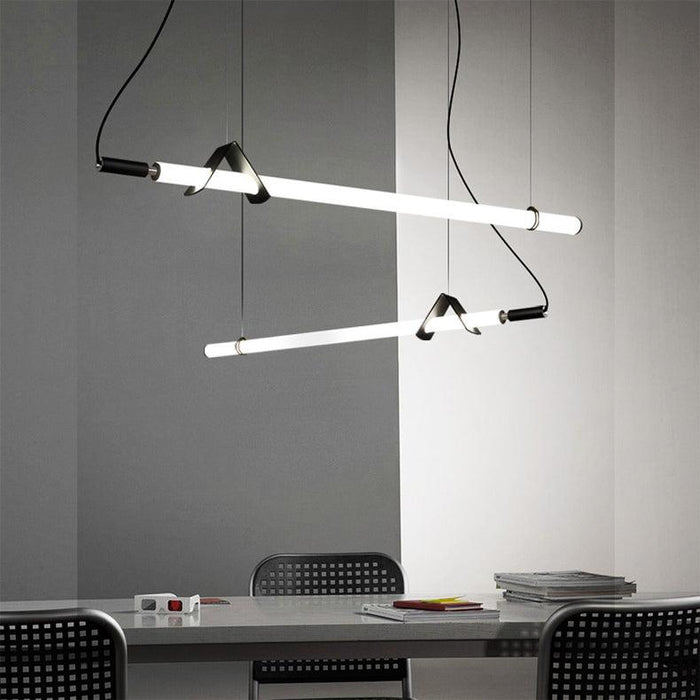 Sasaki Minimalist Linear Suspension Pendant Light - DWHOME