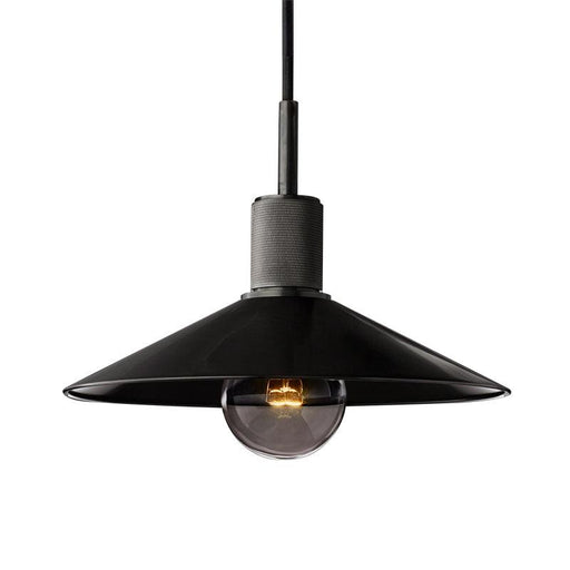 Quentin Knurled Brass Loft Pendant Light (Brass | Black) - DWHOME