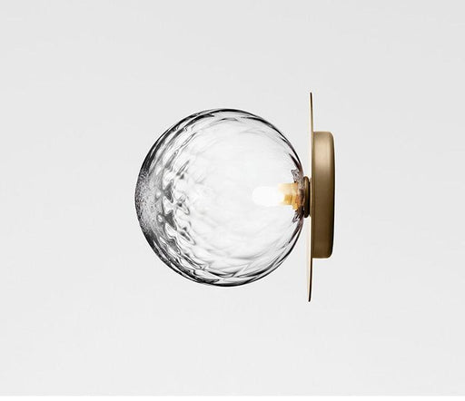 Rund Art Deco Glimmer Glass Wall Light / Ceiling Light - DWHOME