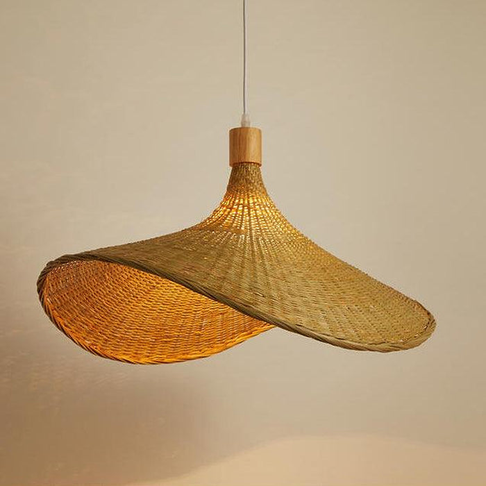 Panama Rattan Wicker Bamboo Pendant Light-DWHOME
