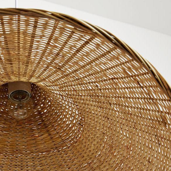 Panama Rattan Wicker Bamboo Pendant Light - DWHOME