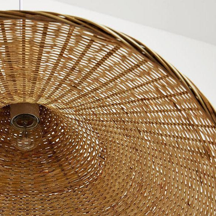 Panama Rattan Wicker Bamboo Pendant Light-DWHOME
